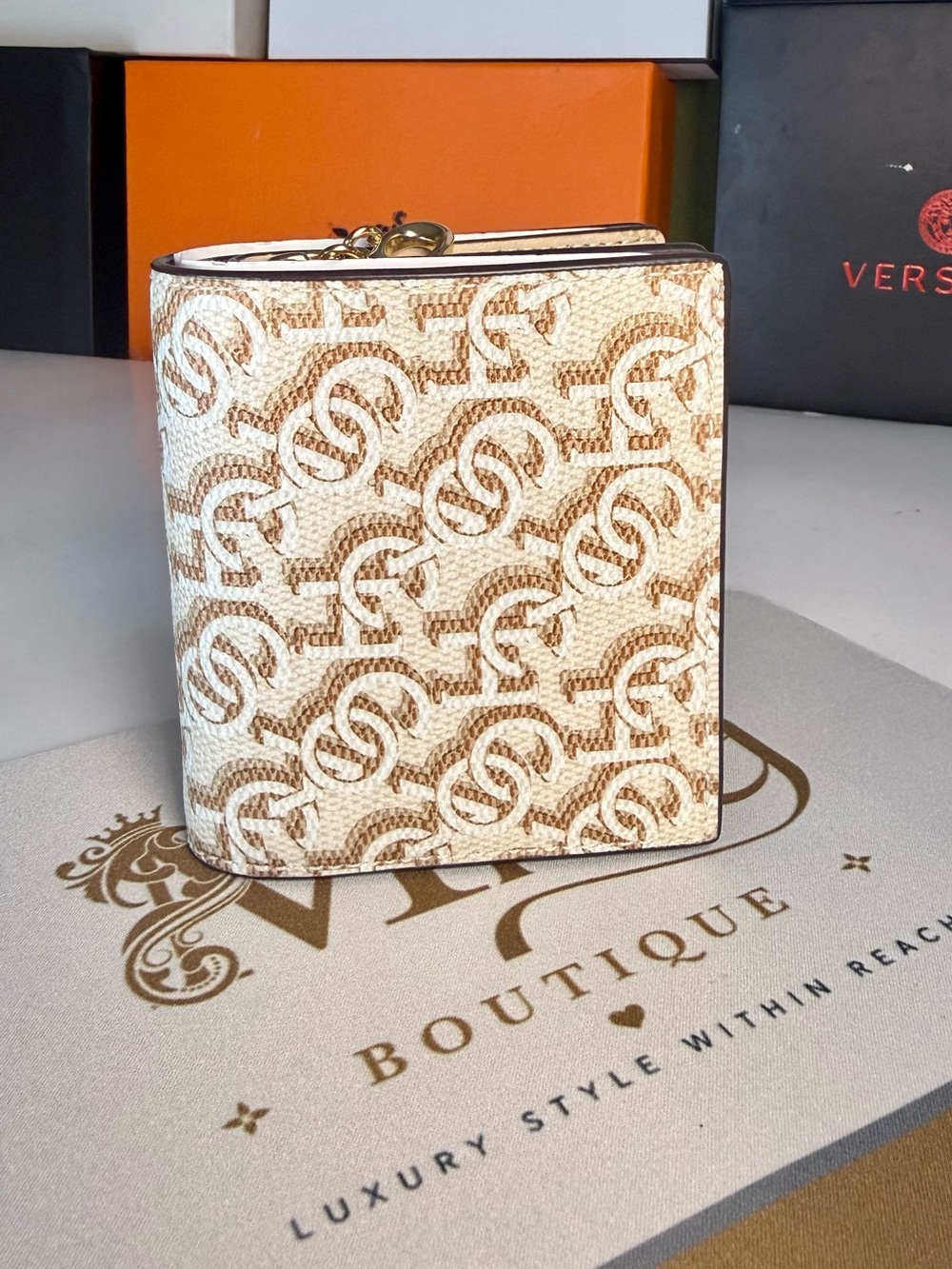 🆕COACH Tan Compact Wallet MSRP:$220 - Picture 6 of 15